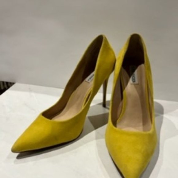 SAM EDELMAN Yellow Suede Stiletto Pumps - Picture 4 of 4